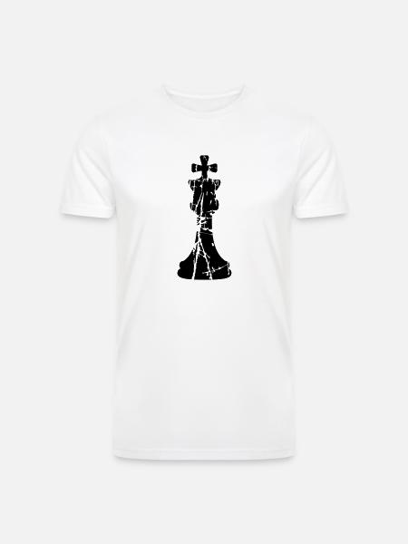 Scratch Cracks Chess - Men’s Tri-Blend Organic T-Shirt - white