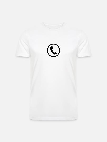 phone sign - Men’s Tri-Blend Organic T-Shirt - white