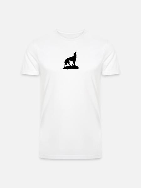 Howling Wolf. - Men’s Tri-Blend Organic T-Shirt - white