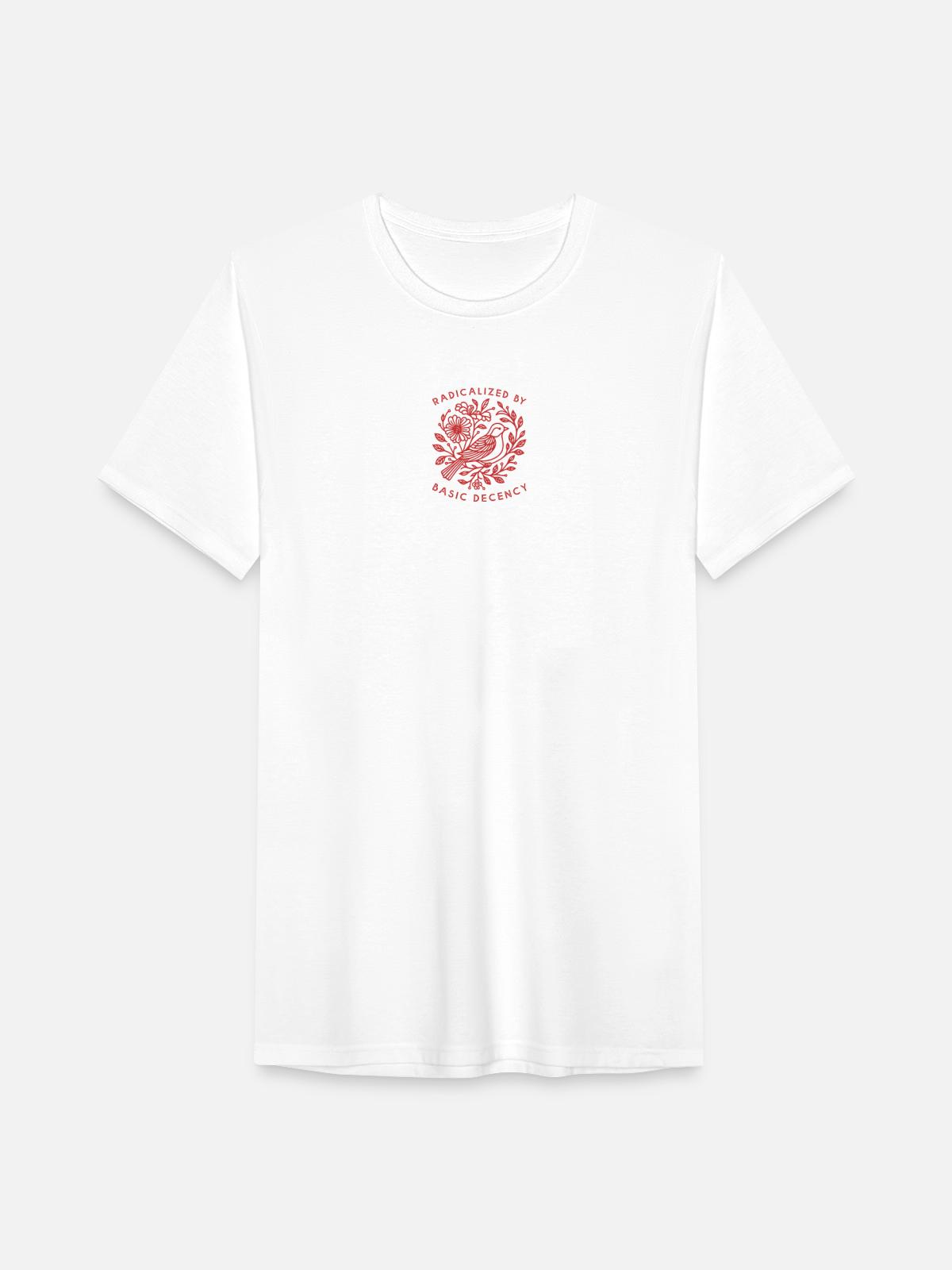Radicalized-by-basic-decency - Men’s Tri-Blend Organic T-Shirt - white - Front