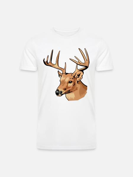 elk 2 - Men’s Tri-Blend Organic T-Shirt - white