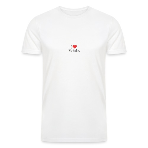 I love Nickolas logo - Men’s Tri-Blend Organic T-Shirt