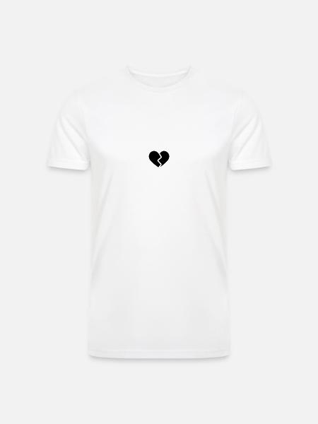 BROKEN HEART - Men’s Tri-Blend Organic T-Shirt - white