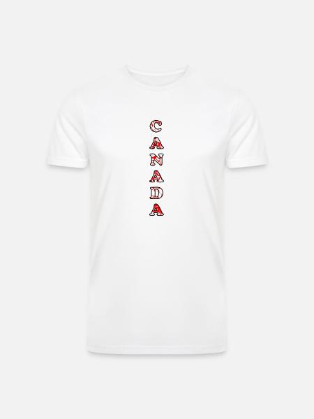 Vertical Canada Day - Men’s Tri-Blend Organic T-Shirt - white