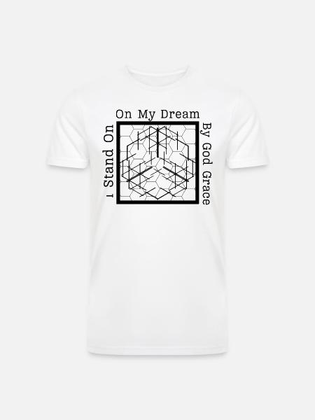 On My Dream Fractal Web - Men’s Tri-Blend Organic T-Shirt - white