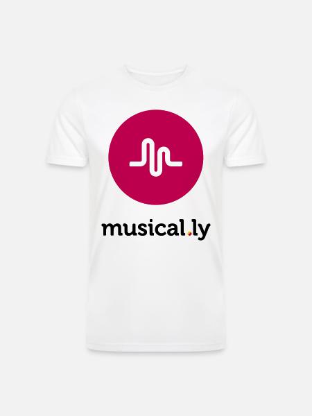 Musical.ly Logo - Men’s Tri-Blend Organic T-Shirt - white