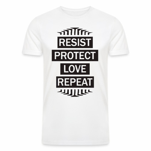 resist repeat - Men’s Tri-Blend Organic T-Shirt