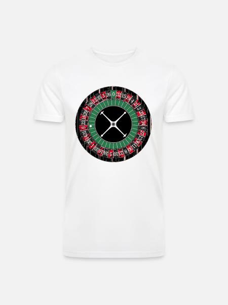 Roulette Wheel - Men’s Tri-Blend Organic T-Shirt - white