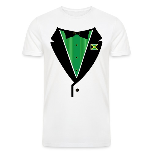 Jamaican Tuxedo Green - Men’s Tri-Blend Organic T-Shirt
