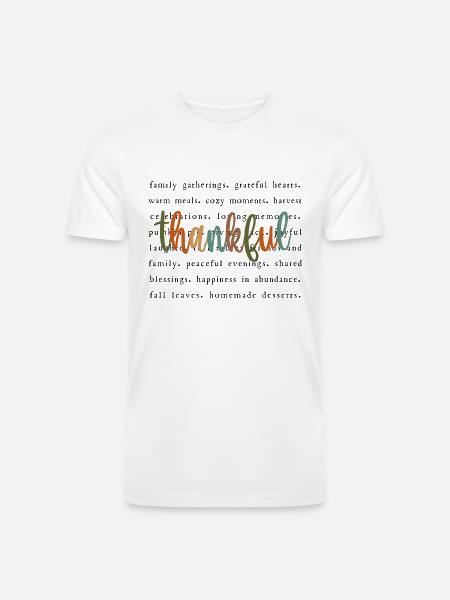 Thankful - Men’s Tri-Blend Organic T-Shirt - white