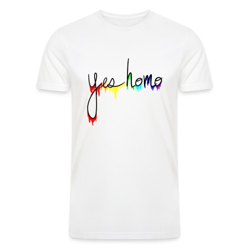 Yes Homo Rainbow Drip - Men’s Tri-Blend Organic T-Shirt