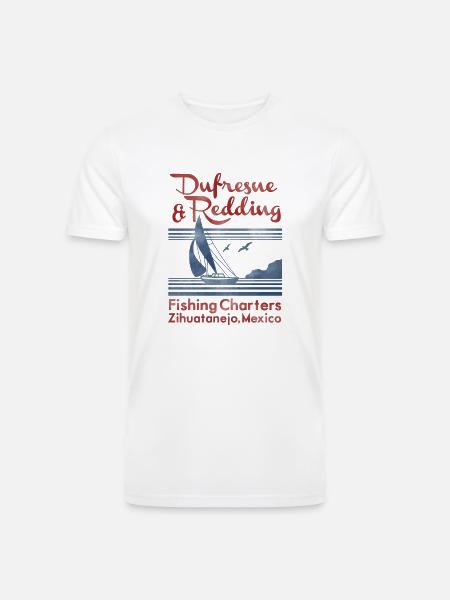 Dufresne and Redding Fishing Charters - Men’s Tri-Blend Organic T-Shirt - white