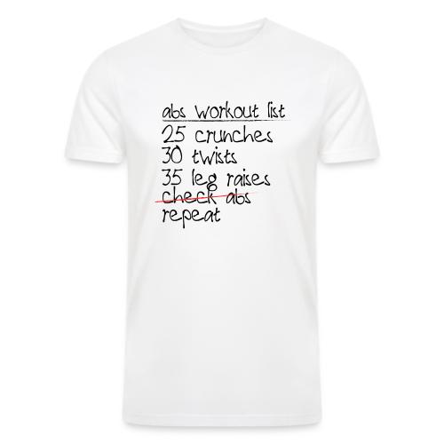 Abs Workout List - Men’s Tri-Blend Organic T-Shirt