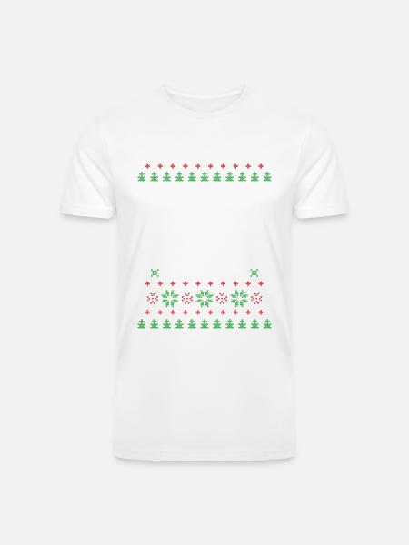 Ugly christmas sweater - Men’s Tri-Blend Organic T-Shirt - white