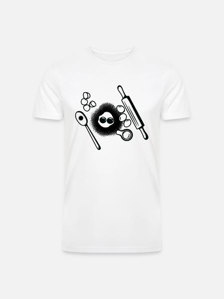 Baking Ingredients Sketch - Men’s Tri-Blend Organic T-Shirt - white