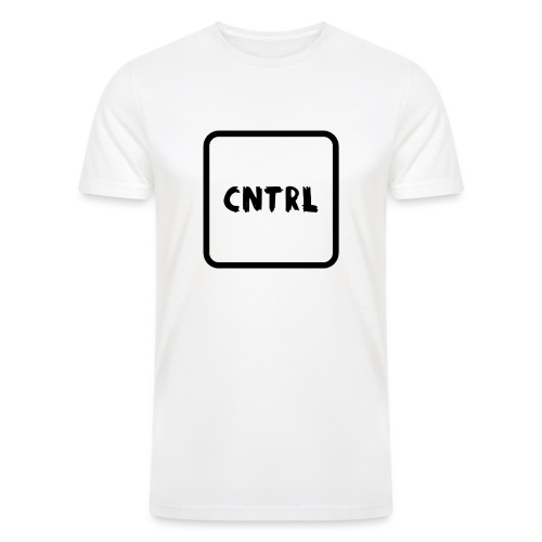 White CNTRL Logo - Men’s Tri-Blend Organic T-Shirt
