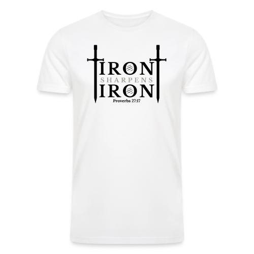 Iron Sharpens Iron - Proverbs 27:17 (Black & Grey) - Men’s Tri-Blend Organic T-Shirt