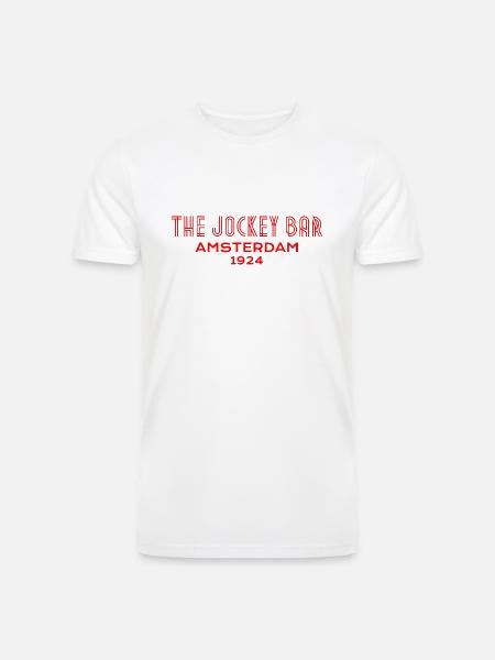 The Jockey Bar, Amsterdam - Men’s Tri-Blend Organic T-Shirt - white