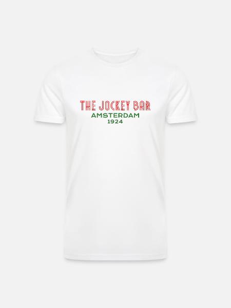 The Jockey Bar, Amsterdam - Men’s Tri-Blend Organic T-Shirt - white