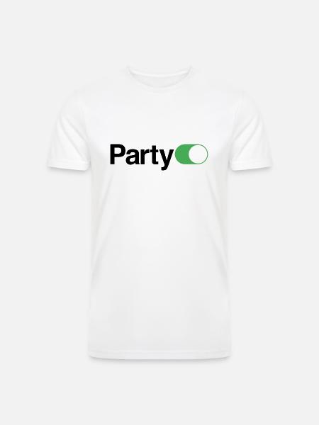 Party On - Men’s Tri-Blend Organic T-Shirt - white