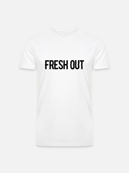 fresh out - Men’s Tri-Blend Organic T-Shirt - white