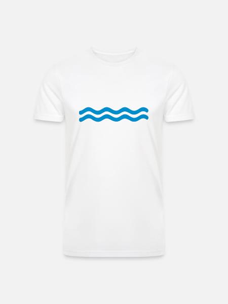water - Men’s Tri-Blend Organic T-Shirt - white