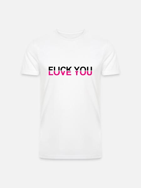 Fuck You - Love You - Men’s Tri-Blend Organic T-Shirt - white