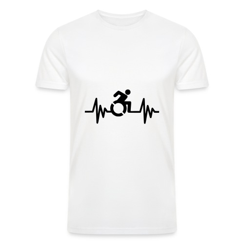 Wheelchair user with a beating heart * - Men’s Tri-Blend Organic T-Shirt