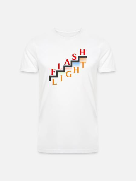FLASH LIGHT - Men’s Tri-Blend Organic T-Shirt - white