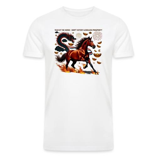 Year of the Horse Victory T Shirt, Lunar New Year - Men’s Tri-Blend Organic T-Shirt