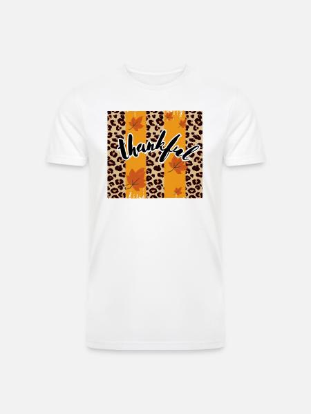 thankful - Men’s Tri-Blend Organic T-Shirt - white