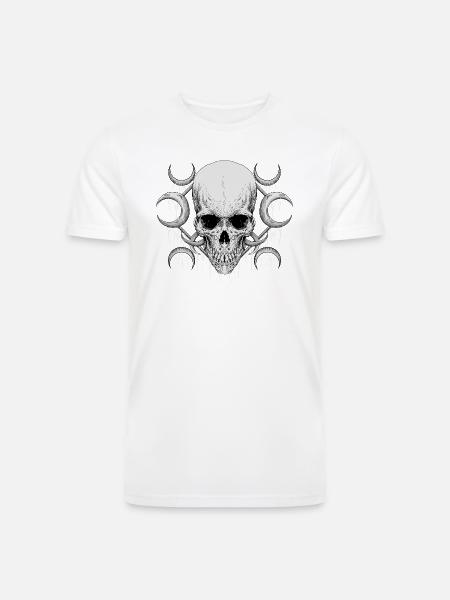 Skull Art - Men’s Tri-Blend Organic T-Shirt - white