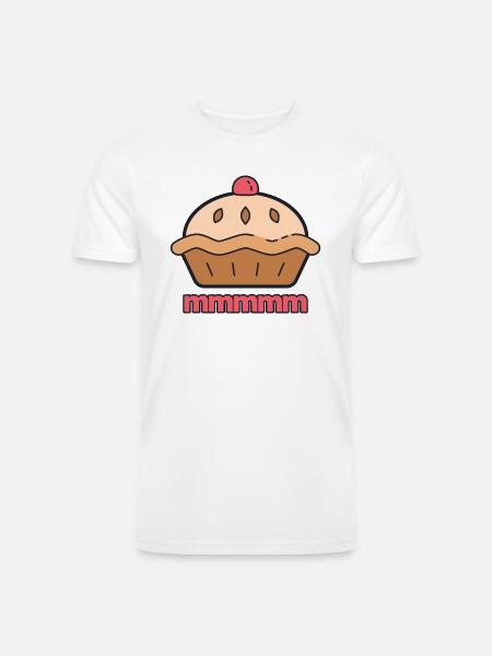 Mmmmm Pie - Men’s Tri-Blend Organic T-Shirt - white