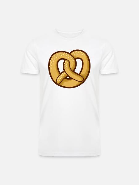 Pretzel Icon - Men’s Tri-Blend Organic T-Shirt - white
