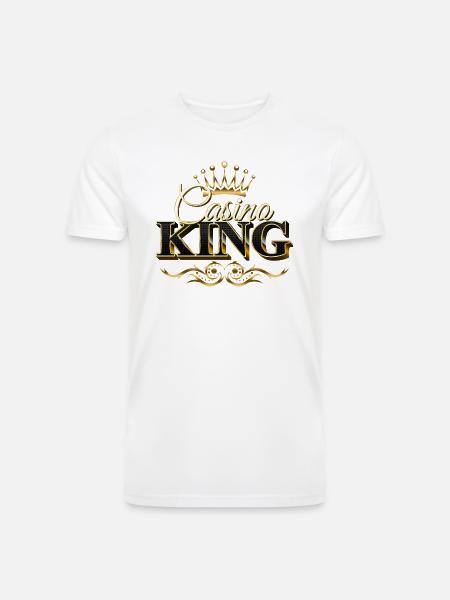 Casino King - Men’s Tri-Blend Organic T-Shirt - white
