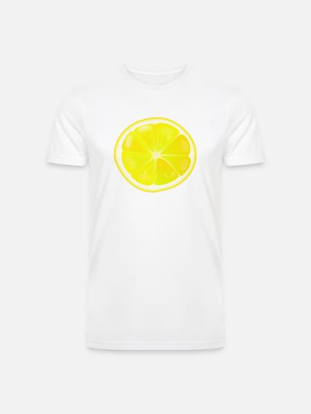 Lemon slice - Men’s Tri-Blend Organic T-Shirt - white