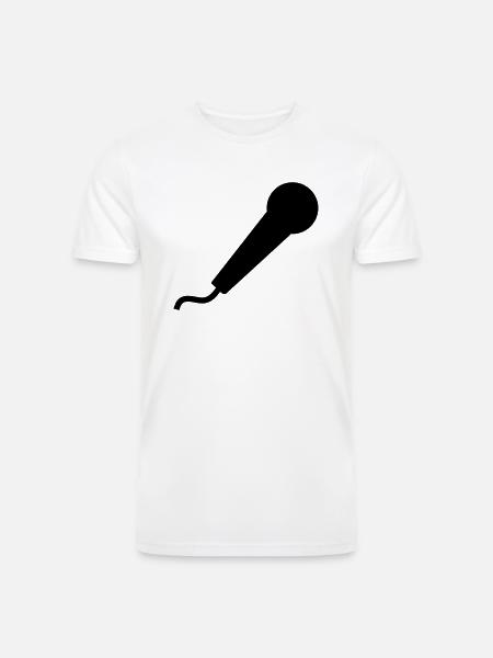 Microphone - Men’s Tri-Blend Organic T-Shirt - white