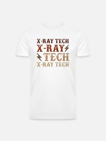 X ray Tech - Men’s Tri-Blend Organic T-Shirt - white