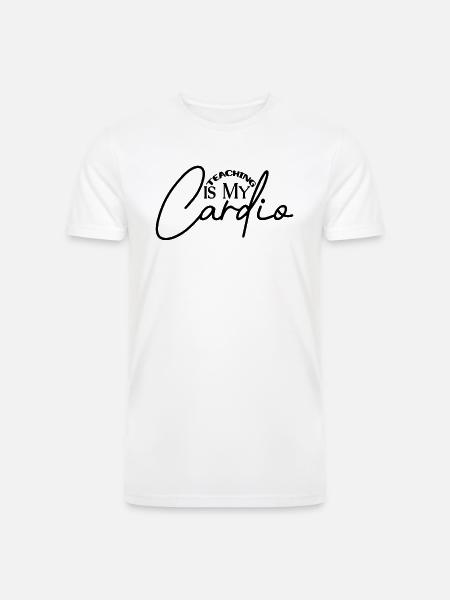 Teaching is my Cardio - Men’s Tri-Blend Organic T-Shirt - white