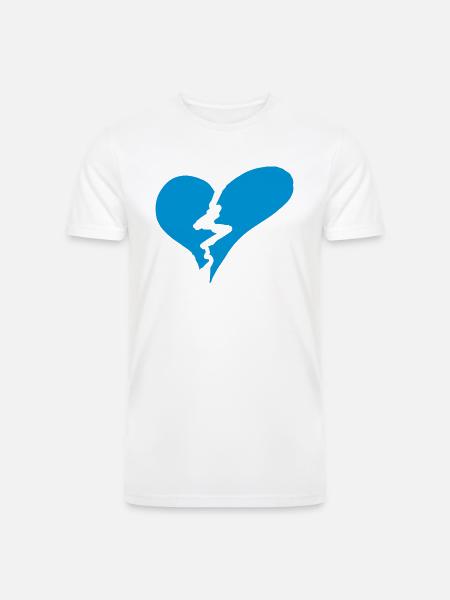 Broken heart - Men’s Tri-Blend Organic T-Shirt - white