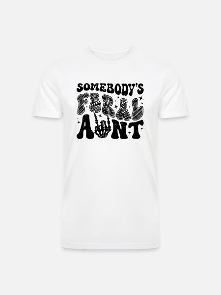 Somebody's Feral Aunt - Men’s Tri-Blend Organic T-Shirt - white