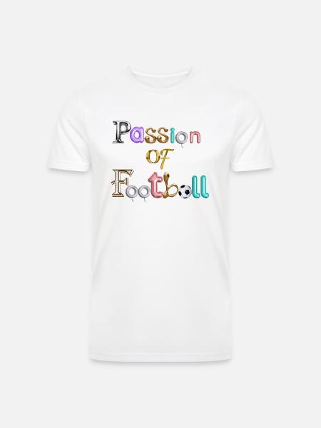 Passion of football - Men’s Tri-Blend Organic T-Shirt - white