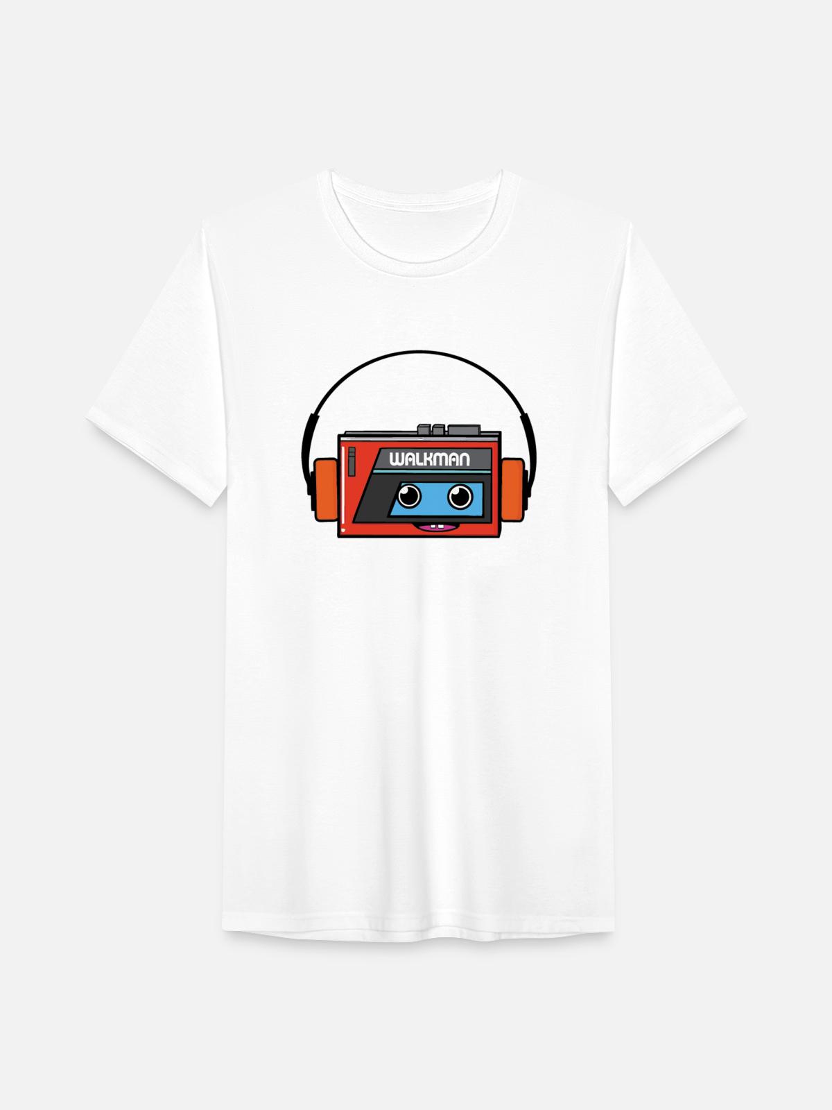walkman - Men’s Tri-Blend Organic T-Shirt - white - Front