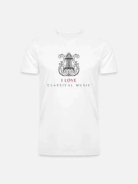 I love classical music - Men’s Tri-Blend Organic T-Shirt - white