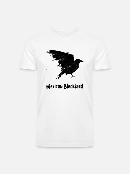 Mexican Blackbird - Men’s Tri-Blend Organic T-Shirt - white