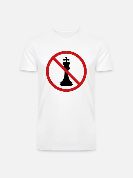 No Chess King - Men’s Tri-Blend Organic T-Shirt - white