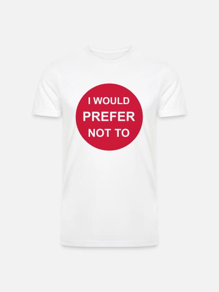 I prefer not to - Men’s Tri-Blend Organic T-Shirt - white