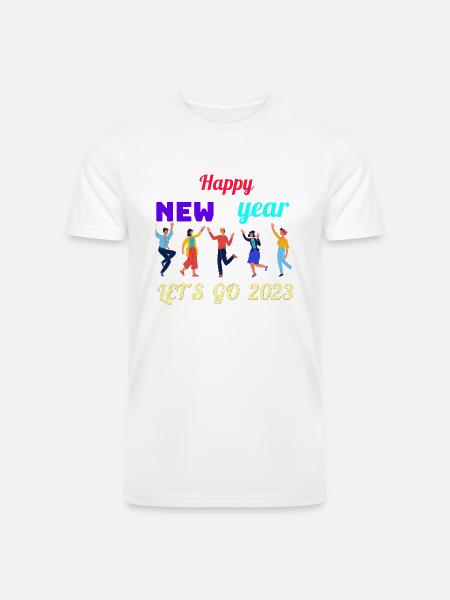 LET'S GO 2023 - Men’s Tri-Blend Organic T-Shirt - white