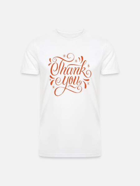 Thank you - Men’s Tri-Blend Organic T-Shirt - white