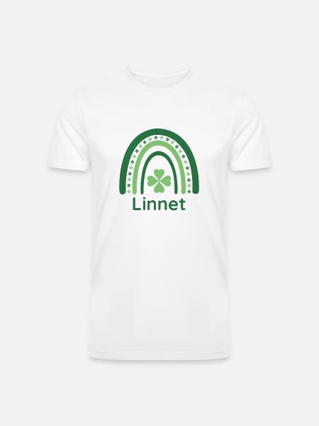 Linnet Clover Charm Boho Rainbow - Men’s Tri-Blend Organic T-Shirt - white